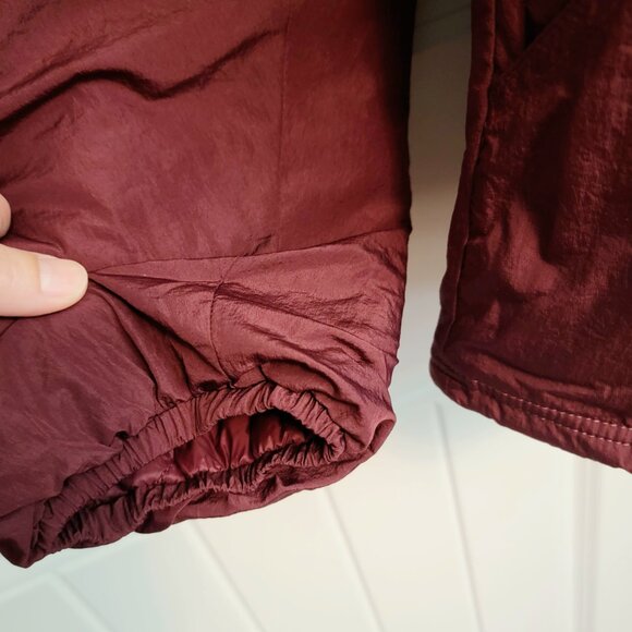 Free People FP Movement Sz Medium Off The Bleachers Coaches Jacket Wine NWT $148 - Picture 9 of 16